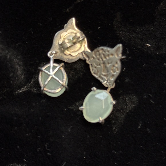 PRICE CUT Closet clear out! Sterling Silver, tourmaline Panther Earrings - Picture 2 of 6